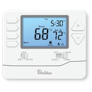 ROBERTSHAW Digital Wall Thermostat, White, 1" D RS9210