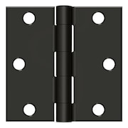 DELTANA Oil Rubbed Bronze Square Hinge S33U10B-R