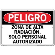 VESTIL Polystyrene Sign, 12-1/2" Height, 18-1/2" Width, Polystyrene, Rectangle, Spanish SI-D-25-D-PS-040-S