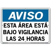 VESTIL Aluminum Composite Sign, 10-1/2" Height, 14-1/2" Width, Aluminum Composite, Rectangle, Spanish SI-N-18-C-AC-130-S