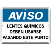 VESTIL Aluminum Sign, 10-1/2" Height, 14-1/2" Width, Aluminum, Rectangle, Spanish SI-N-55-C-AL-080-S