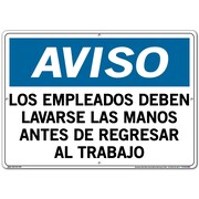 VESTIL Aluminum Sign, 14-1/2" Height, 20-1/2" Width, Aluminum, Rectangle, Spanish SI-N-58-E-AL-063-S