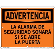 VESTIL Aluminum Sign, 9-1/2" Height, 12-1/2" Width, Aluminum, Rectangle, Spanish SI-W-29-B-AL-080-S