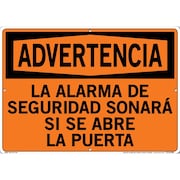 VESTIL Aluminum Composite Sign, 14-1/2" Height, 20-1/2" Width, Aluminum Composite, Rectangle, Spanish SI-W-29-E-AC-130-S