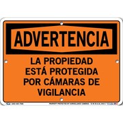 VESTIL Aluminum Sign, 7-1/2" Height, 10-1/2" Width, Aluminum, Rectangle, Spanish SI-W-30-A-AL-040-S
