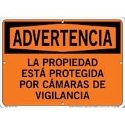 VESTIL Aluminum Sign, 10-1/2" Height, 14-1/2" Width, Aluminum, Rectangle, Spanish SI-W-30-C-AL-080-S