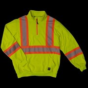 TOUGH DUCK Safety Pullover 1/4 Zip, SJ191-FLGR-XL SJ191