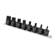 TITAN Stubby Triple Hex Bit Socket Set, 9 pcs. 16138