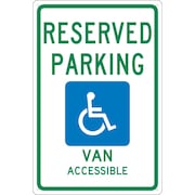 NMC State Reserved Parking Handicapped Van Accessible Michigan Sign, TMS319G TMS319G