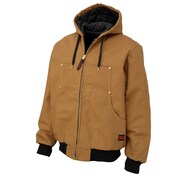 Tough Duck Hooded Duck Bomber Jacket, Brown, 2XL WJ301 | Zoro
