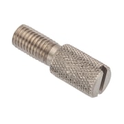 AMPG Thumb Screw, 1/4"-28 Thread Size, Slotted, Plain Stainless Steel, 1/2 in Lg Z0784SL