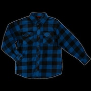 TOUGH DUCK Buffalo Check Fleece Shirt, Blue, M I964