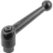 Kipp Adjustable Handle, Size: 3 3/8-16 Zinc, Black Satin, Comp: Steel K0116.3A41
