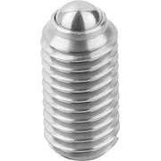 KIPP Spring Plunger Heavy Spring Force D=1/2-13 L=22, Stainless Steel, Comp: Ball Stainless Steel K0310.2A5