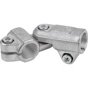 KIPP Tube Clamp For Round Tubes Aluminum, 2-Way Hinge, Comp: Steel, A=0.5" K0488.5CP