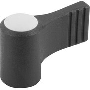 KIPP Wing Grip, One-Sided, Size: 2 D=M08, A=37, 5, H=36, Form: K, Body Black, Cap Gray, Stainless Steel K0608.02085