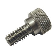 AMPG Thumb Screw, 1/4"-20 Thread Size, Knurl High Head Shoulder, Plain 18-8 Stainless Steel, 1/2 in Lg Z2340SS