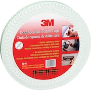 3M 3M 4016 Double Coated Foam Tape 1" x 6", White, 25PK 4016