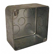 Raco Electrical Box, 22.5 cu in, Square Box, 2 Gangs, Galvanized Steel, Square 226