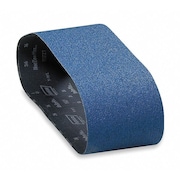 Norton Abrasives Sanding Belt, Coated, 6 in W x, 48 in L, 80 Grit, Medium, Zirconia Alumina, R821P BlueFire, Blue 78072727694