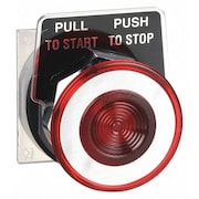 Schneider Electric Push Button Operator, 30 mm, Push Pull Operator, Mushroom Cap, Red 9001KR9R