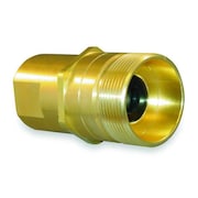AEROQUIP Hydraulic Quick Connect Hose Coupling, Brass Body, Thread-to-Connect Lock, 5100 Series 5100-S2-20B