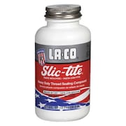 La-Co Pipe Thread Sealant 9.6 fl oz, Brush-Top Can, Slic-Tite, White, Paste 42019