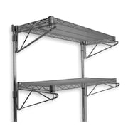 Zoro Select Steel Wire Wall Shelving, 18"D x 48"W x 34"H, Chrome 2HGE4