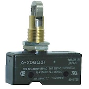OMRON Industrial Snap Action Switch, Cross Roller, Panel Mount, Plunger Actuator, SPDT A-20GQ21