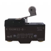 OMRON Industrial Snap Action Switch, Hinge Roller, Lever, Short Actuator, SPDT X-10GW22-B