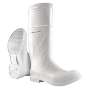 DUNLOP Knee Boots, Size 9, 16" H, White, Plain, PR 810110933