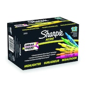 Sharpie Smear Guard Highlighter Set, Chisel Tip Fluorescent Colors PK12 25053