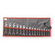 Facom Open End Wrench Set, 15 Deg, 3.5-17mm, 16Pc FM-34.JL16T