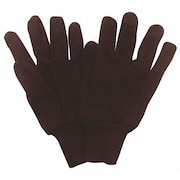 CONDOR Jersey Gloves, Poly/Cotton, S, Brown, PR 2UUJ3
