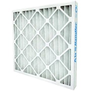 Air Handler Pleated Air Filter, 20x24x4 MERV 8, High Capacity, Synthetic, 6B932, White 6B932