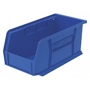 Akro-Mils Hang & Stack Storage Bin, Blue, Plastic, 10 7/8 in L x 5 1/2 in W x 5 in H, 30 lb Load Capacity 30230BLUE