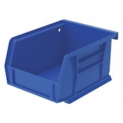 Akro-Mils Hang & Stack Storage Bin, Blue, Plastic, 5 3/8 in L x 4 1/8 in W x 3 in H, 10 lb Load Capacity 30210BLUE