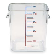 Rubbermaid Commercial Square Storage Container, 8 qt, Clear FG630800CLR