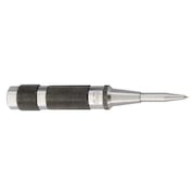 Starrett Automatic Center Punch, Length 5 1/4 in, Diameter 11/16 in, Point 0.015 in 18C