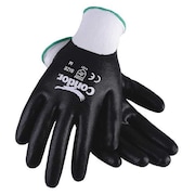 Condor Nitrile Coated Gloves, Full Coverage, Black/White, L, PR 20GZ63