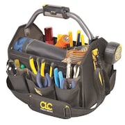 Clc Work Gear Bag/Tote, Tool Bag, Black, Polyester, 22 Pockets L234