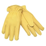 Mcr Safety Leather Palm Gloves, Deerskin, M, PR 3500M