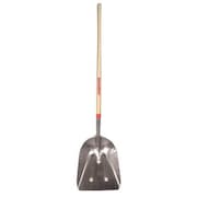 Razor-Back Scoop Shovel, Long, Wood, Aluminum, 18 in. 53127