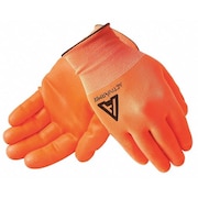 Ansell Nitrile Hi-Vis Coated Gloves, Palm Coverage, Orange, 9, PR 97-012