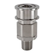 SNAP-TITE Hydraulic Quick Connect Hose Coupling, 316 Stainless Steel Body, Ball Lock, 1/2"-14 Thread Size SVEAC8-8M