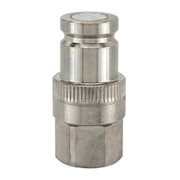 PARKER Hydraulic Quick Connect Hose Coupling, Steel Body, Push-to-Connect Lock, 1/2"-14 Thread Size 71-3N8-8FV