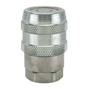 PARKER Hydraulic Quick Connect Hose Coupling, Steel Body, Push-to-Connect Lock, 1/2"-14 Thread Size 71-3C8-8FV
