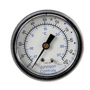 JOHNSON CONTROLS Pneumatic Temperature Indicator, 1/8 in NPT, 3 to 15 psi T-5502-1002
