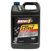 Mag 1 2-Cycle Synthetic Blend Marine Motor Oil, TC-W3 certified, Blue, 1 Gal. MAG60136