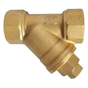 Zoro Select 1/2", FNPT x FNPT, Forged Brass, Y Strainer, 600 psi G-YSFB-50